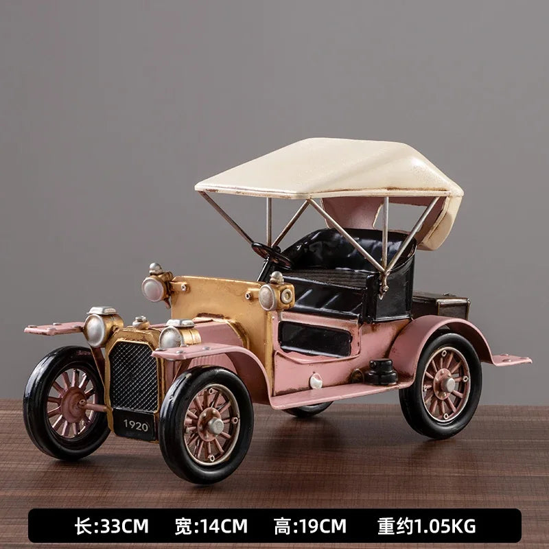 Vintage Nostalgic Vintage Car Models Office Accessories Creative Home Porch Living Room Wine Cabinet Decorations Room Decor