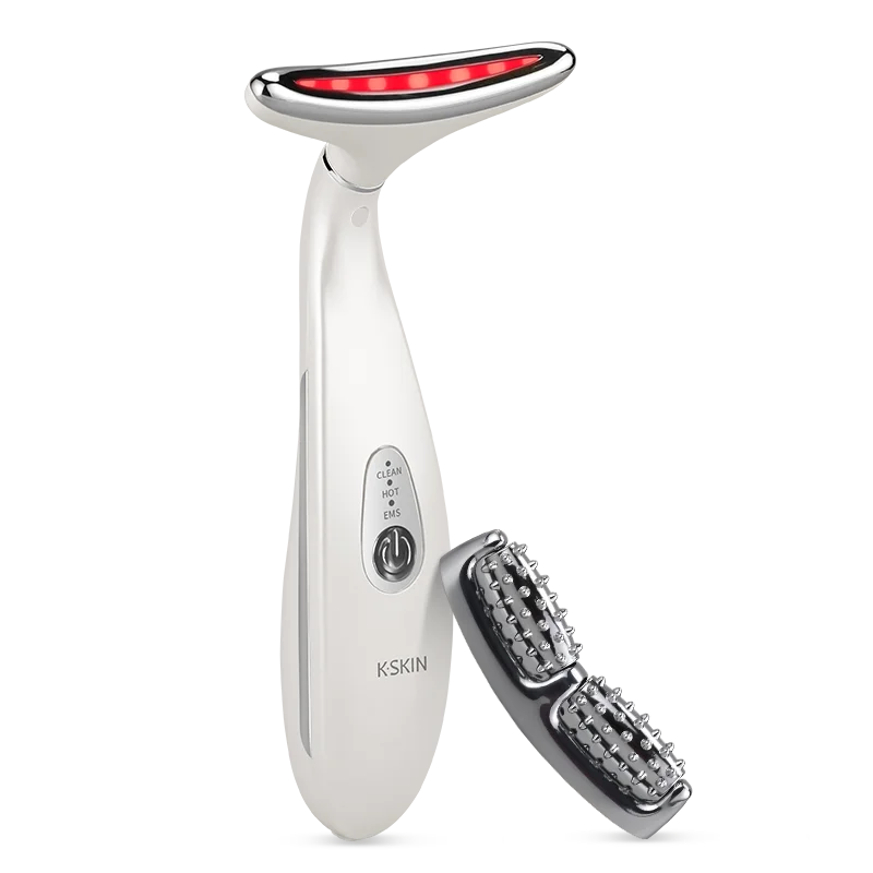 K-SKIN EMS Face Beauty Instrument Beauty Neck Massager Micro-Current Vibration Color light Senility Face Massager  Skin Care