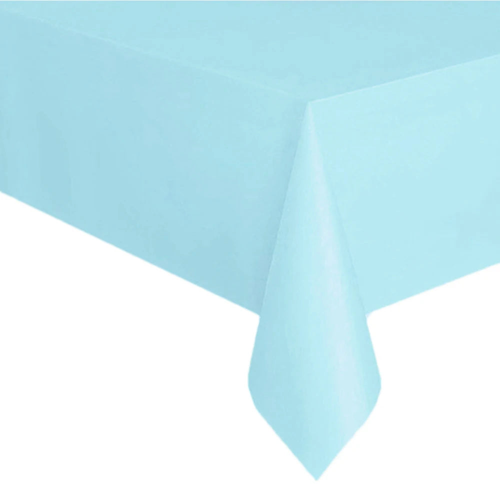 Disposable Tablecloth Pink Blue White Plastic Tablecloths for Birthday Party Christmas Table Cover Rectangular Table Tablecloths