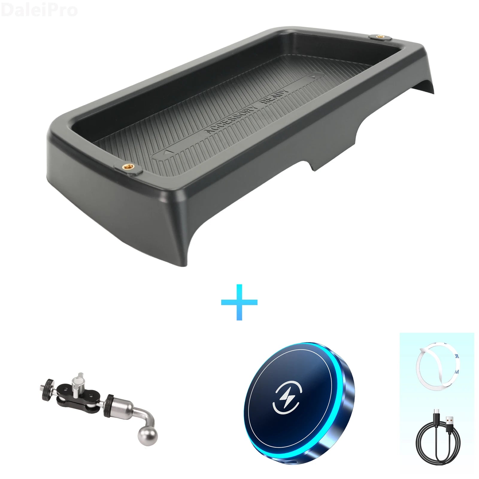 Double Car Phone Holder With Storage Box Base Magsafe Wireless Charger Phone Mount For Suzuki Jimny 2018-2024 2025 JB64 JB74