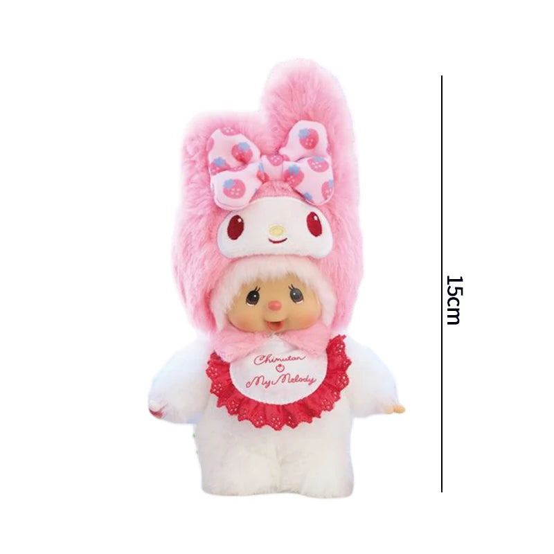 Monchhichi Keychain Kawaii Keychains for Bags Monchhichi Doll Hanging Pendants Children's Day Birthday Gift 몬치치