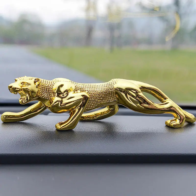 Home Decor Leopard Figurine Resin Animal Panther Statue Car/ Office Room Decor Art Crafts Sculpture Mascot Ornament