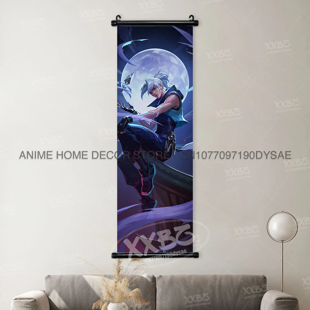 Valorant Posters Harbor Decorative Painting Astra Scrolls Picture Omen Home Decor Brimstone Home Decor Viper Wall Art Jett Mural