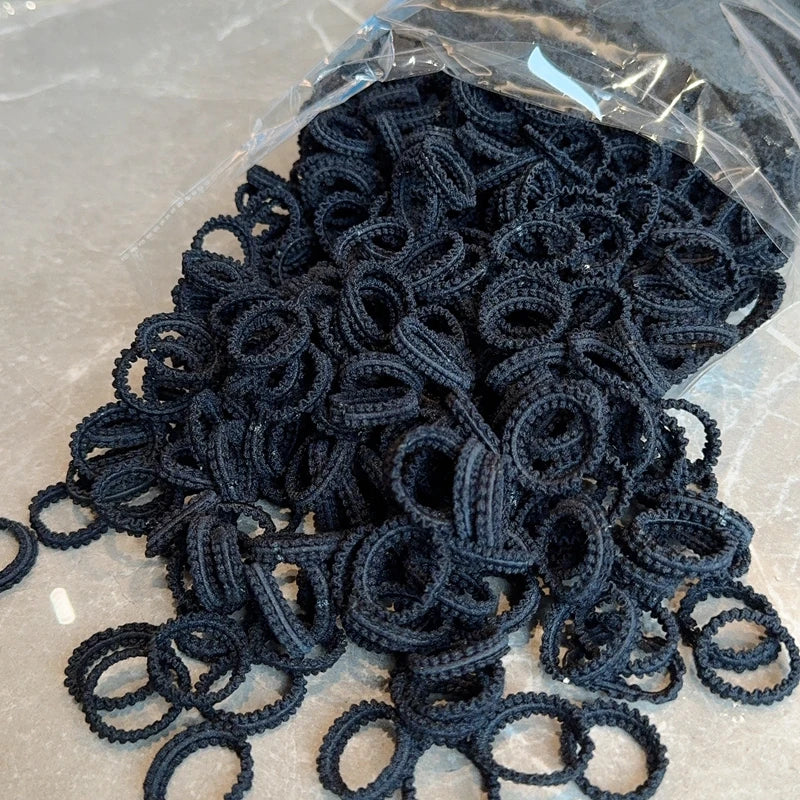 [50/100Pcs] Baby Rubber Band Does Not Hurt The Hair Small Thumb Ring High Elastic Thread Toddler Seamless Scrunchies Set