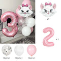 1 Set Marie Cat Theme Balloons Kids Happy Birthday Party Decor Latex Foil Balloons Baby Shower Girl Toys Gift