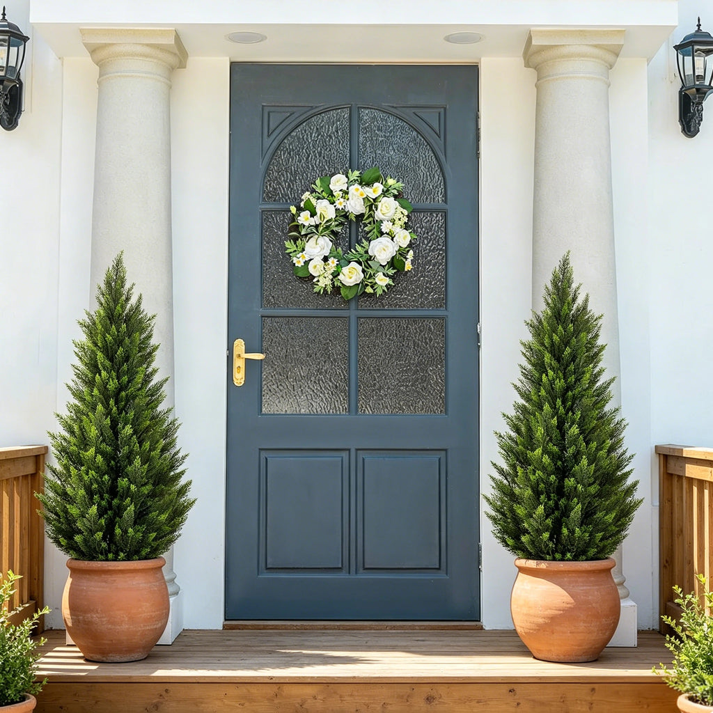 Artificial Cedar Topiary Tree 2/3/4/5/6FT Faux Evergreen Cypress Plant