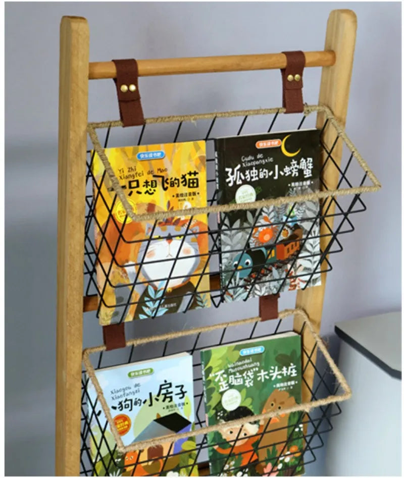 Home Floor Simple Storage Rack Household Living Room Kitchen Multi-functional Storage Shelves Metal Storage Shelves Snack Toys