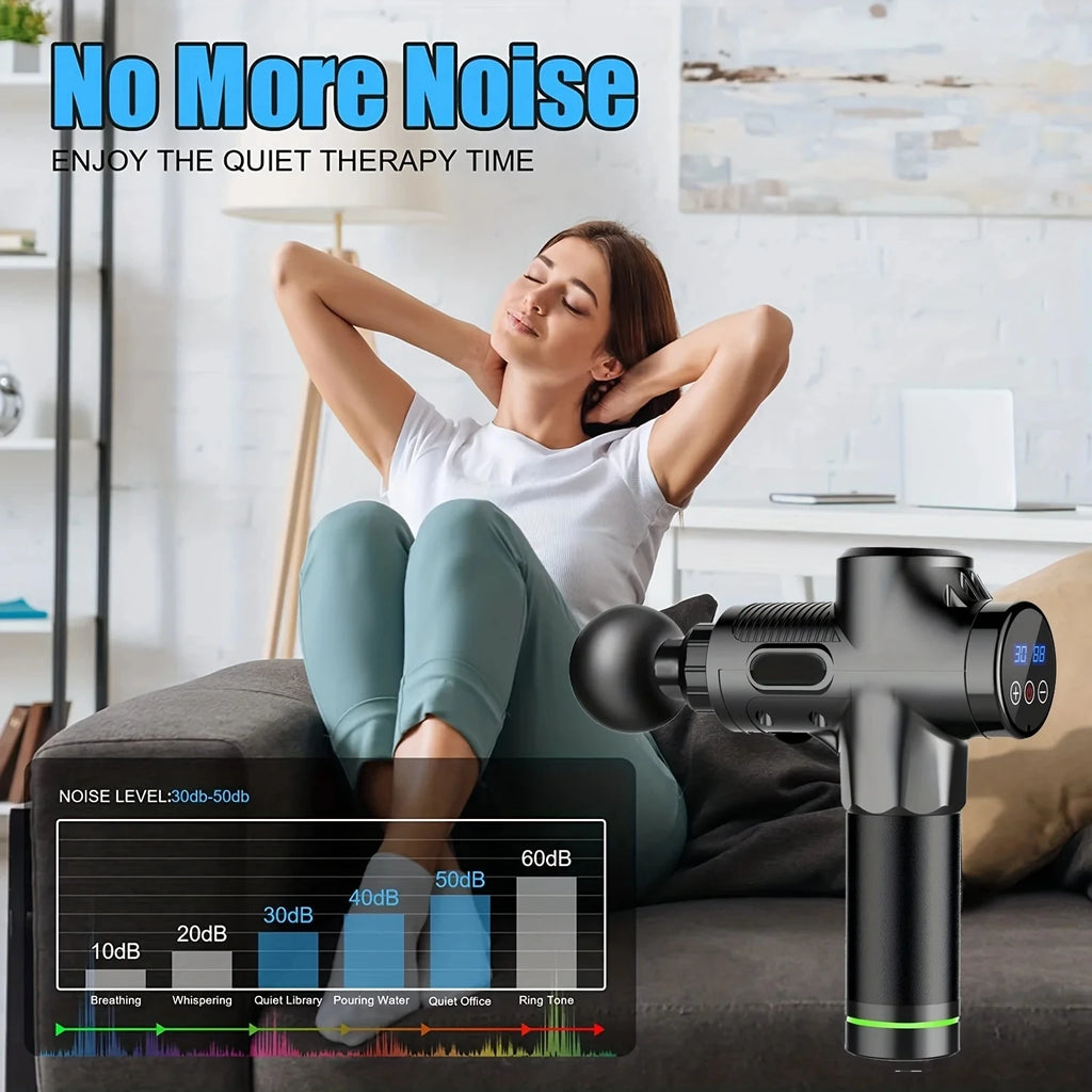 Electric Deep Tissue Massage Gun with Storage Bag