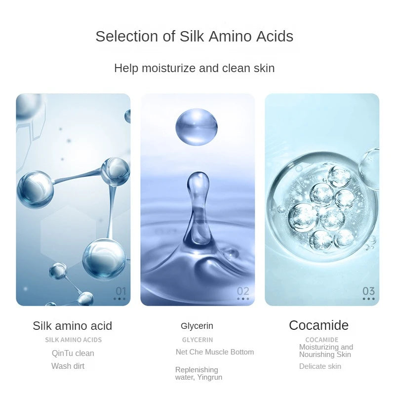 Amino Acid Facial Cleanser Deep Cleansing Moisturizing Oil Control Cleaner Mild Cleansing Gel Skin Care Face Washing Products