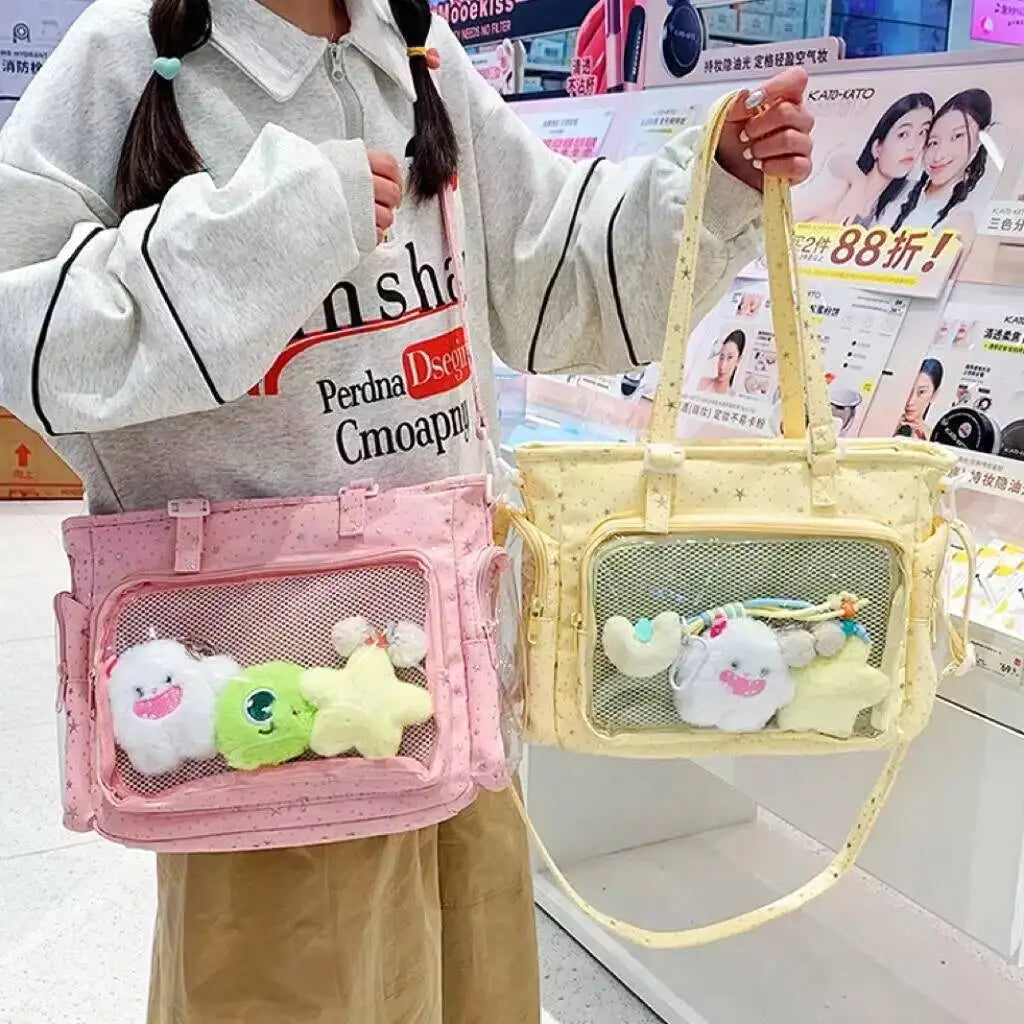 Y2K Cute Japanese Ita Shoulder Bag Lolita Girls Transparent Tote