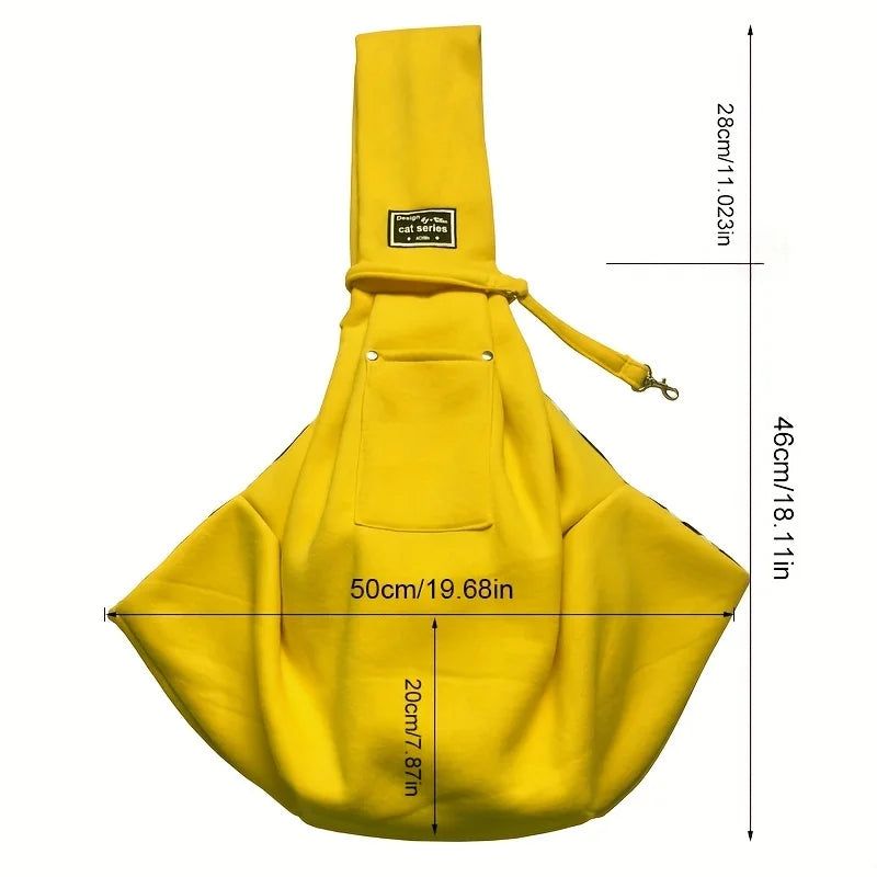 Breathable Portable Pet Messenger Bag Hands-Free Pet Crossbody Shoulder Bag Outdoor Travel Cat Puppy Sling Carrier Bag Gift