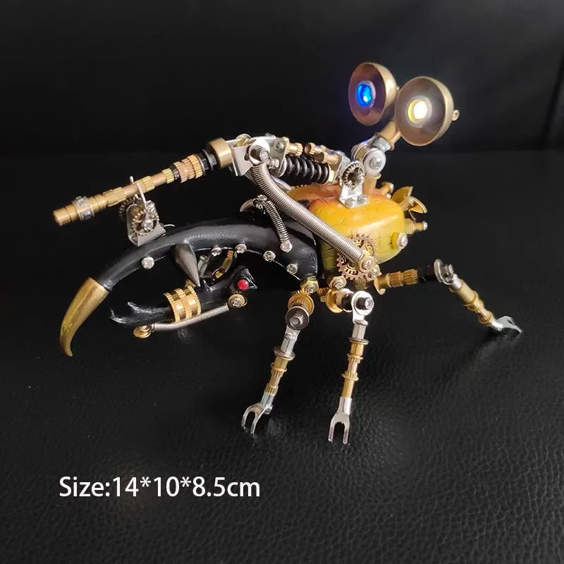 Steampunk mechanical insect big pocket insect model handmade metal creative crafts ornament personalized gift