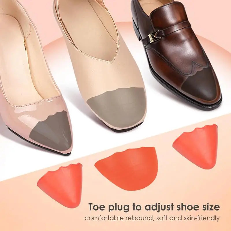 Toe Fillers For Shoes Thickened Soft PU Foam Shoe Filler 1 Pair Toe Inserts Comfortable Anti-Wear Shoe Stuffer For Casual Shoes