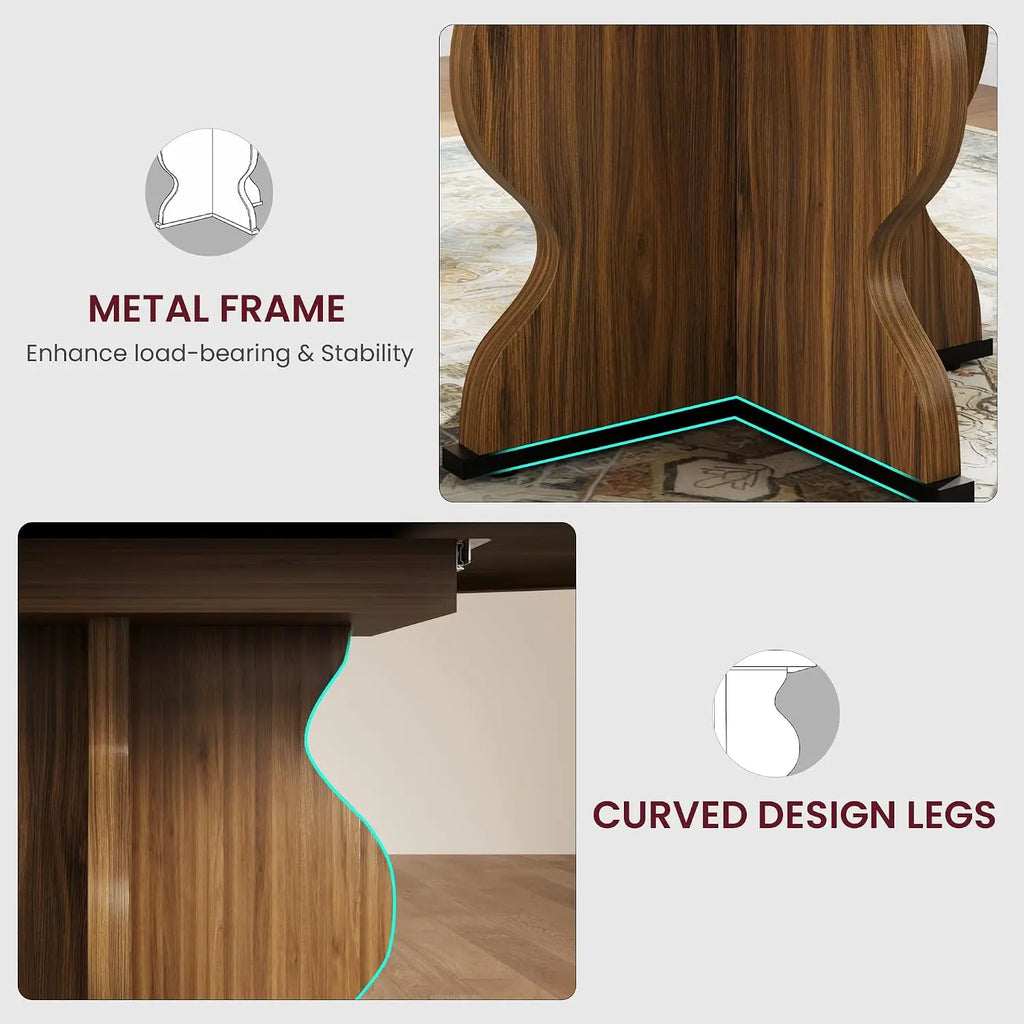 47"-63" Extendable Round Dining Table for 4-8