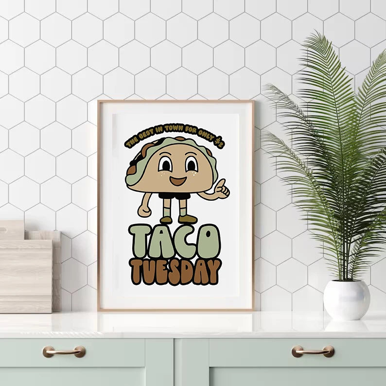 Retro Interesting Cartoon Poster Print Canvas Art Pictures Home for Kitchen and Living Room Modern Wall Decor Frameless Painting