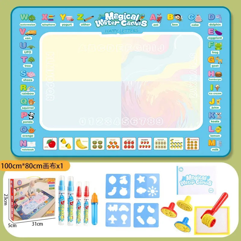 100x80CM Magic Water Drawing Mat with Reusable Magic Pens
