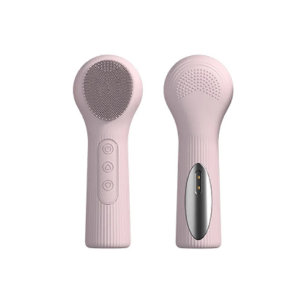 Double-Sided Eletrical Facial Cleansing Men Women Facial Cleansing Brush Heating Silicone Face Wash Brush Manual Clean Skin Care