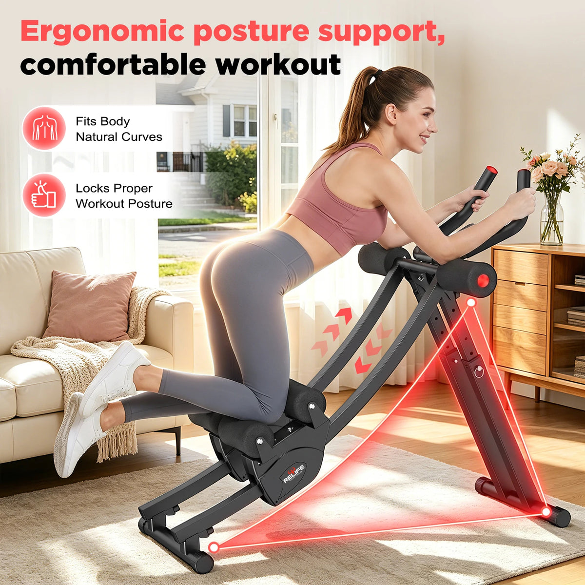 Relife Sports Dual Split‑Track Ab Machine