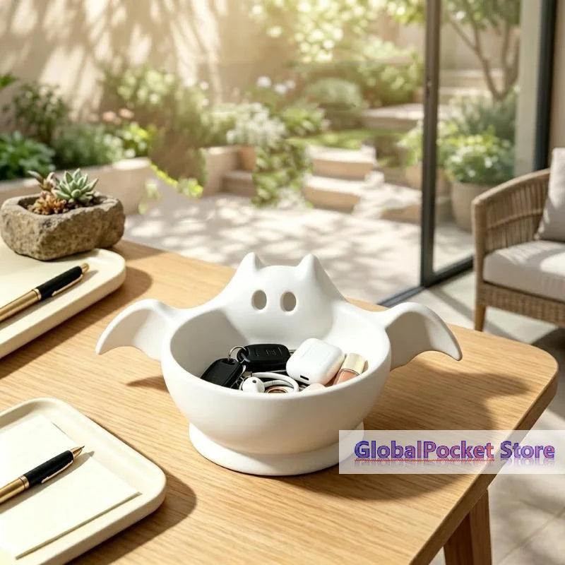 [TG823]3D Printed Halloween Bat Shaped Storage Bowl Cute Luminous