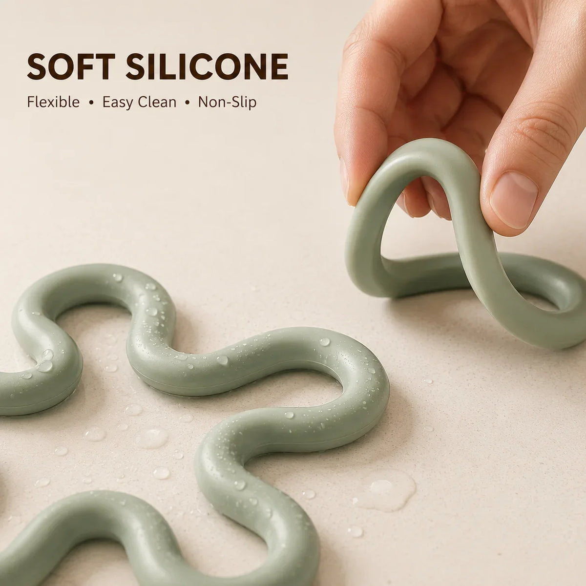 Silicone Drink Coaster Geometric Heat-Resistant Non-Slip Cup Mat for