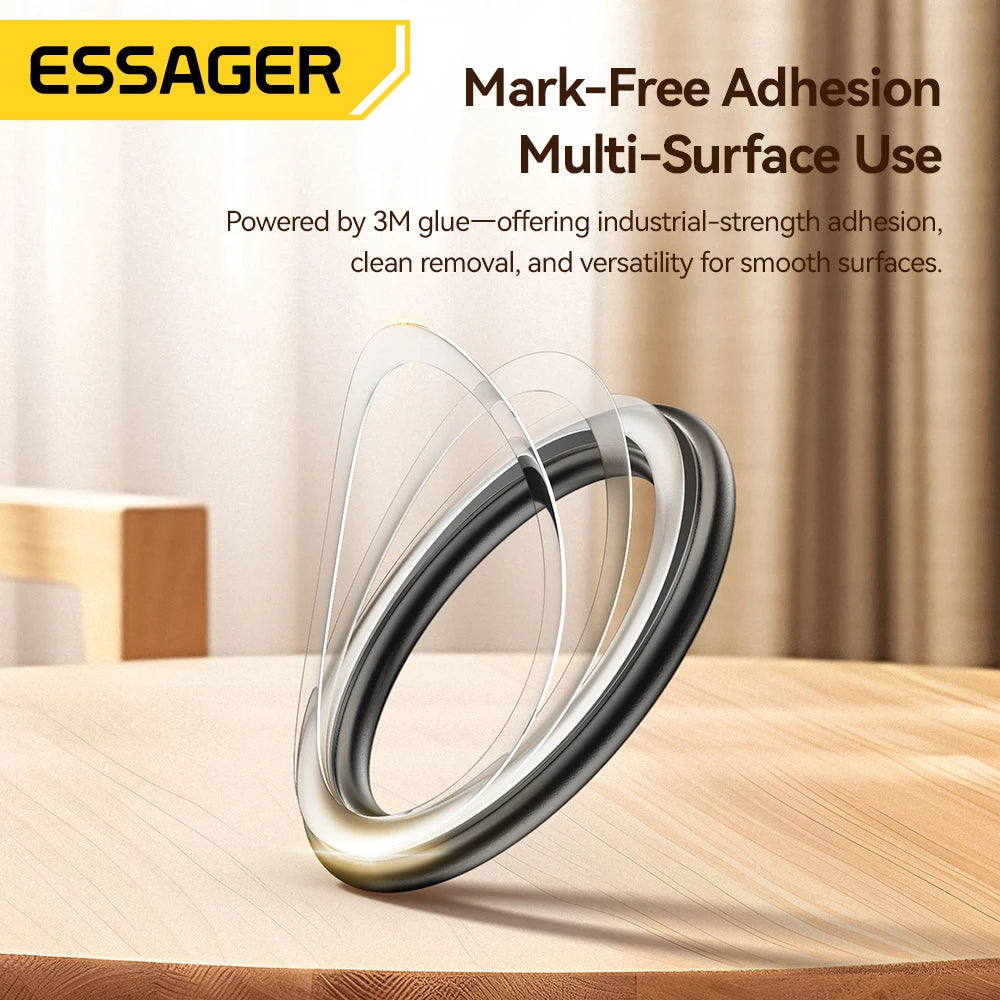 Essager Magnetic Metal Ring for Magsafe iPhone 16 15 14pro Android Phones Plate Sticker Rings For Magsafe Wireless Charger Stand