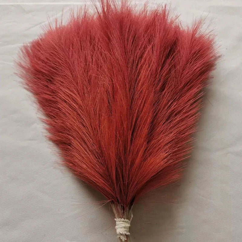 10pcs Artificial Pampas Grass Simulation Feather Wedding Props Reed Home Decor Supplies Table Colorful Pampas Grass 시뮬레이션 풀
