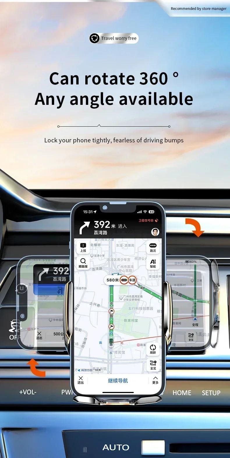 Car Air Vent Wireless Charger Car Phone Holder Infrared Induction for iPhone15 14 13 12 Samsung Xiaomi Fast Charging Station