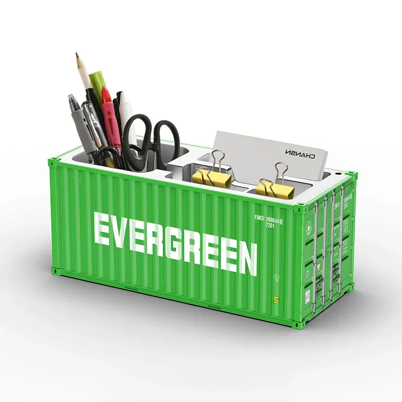 1/20 Scale Simulated Shipping Cargo Container Model Pen Holder Storage Box New Styles Plastic Storage Box Desktop Organizer
