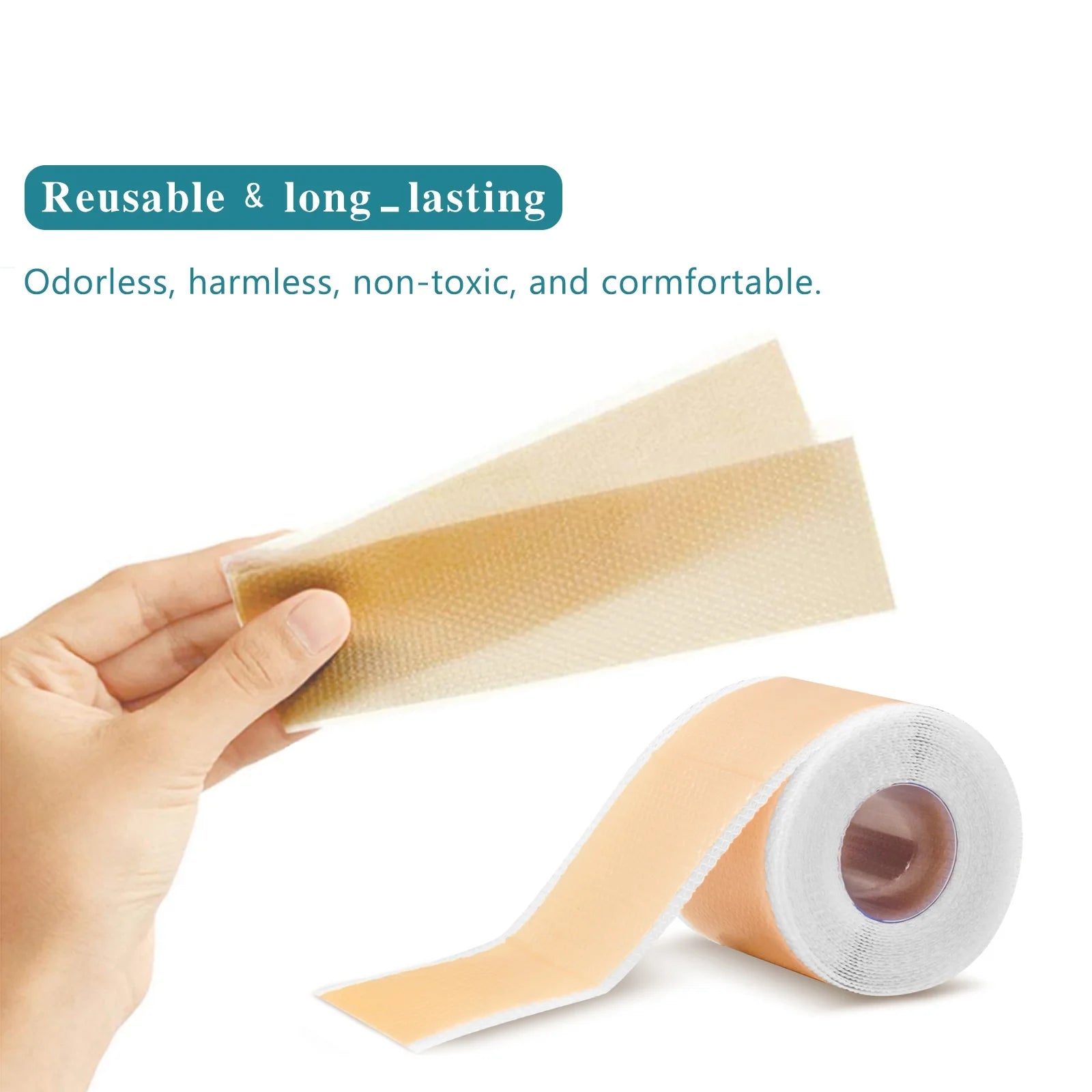 4cm X 150cm Silicone Scar Sheets , 1 Roll Self-Adhesive Scar Cover Tape Skin Care Waterproof and Breathable Scar Patch
