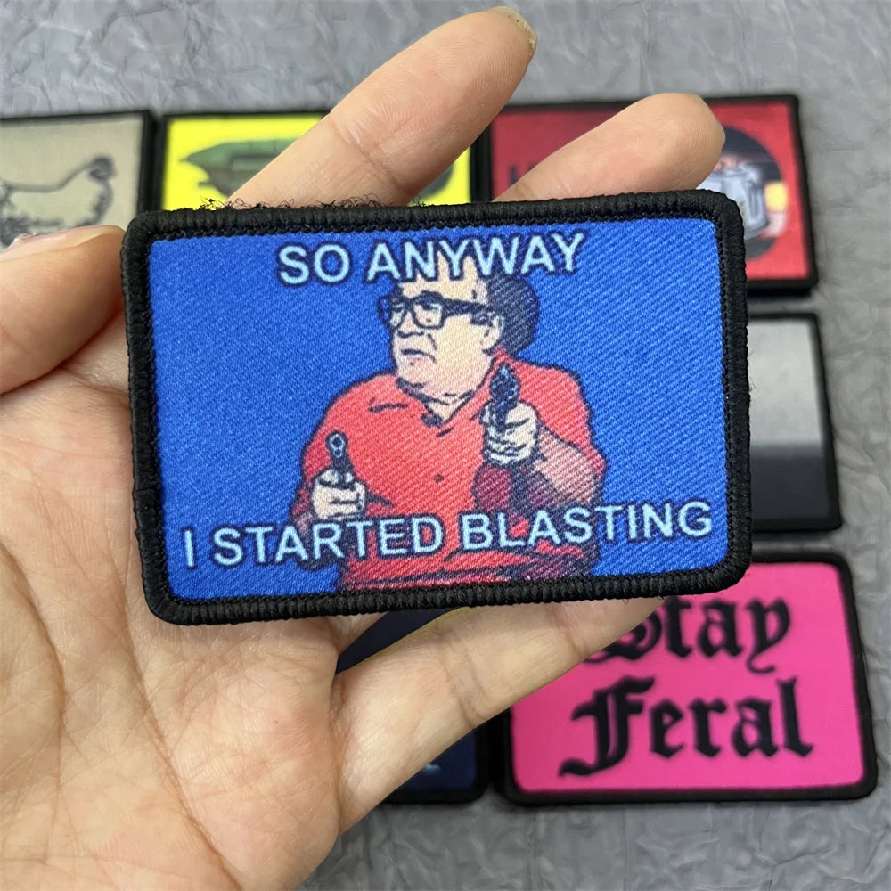 Funny Patch on Clothes Printing Stickers Tactical Equipment Military Accessory Hook and Loop Patches Backpack Appliques