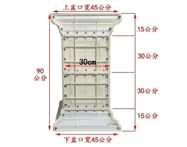 Plastic Thickened ABS Flowerpot Mold Cement Mold for Garden Balcony Fence Square Column Pier Roman Column Concrete Bonsai Mold