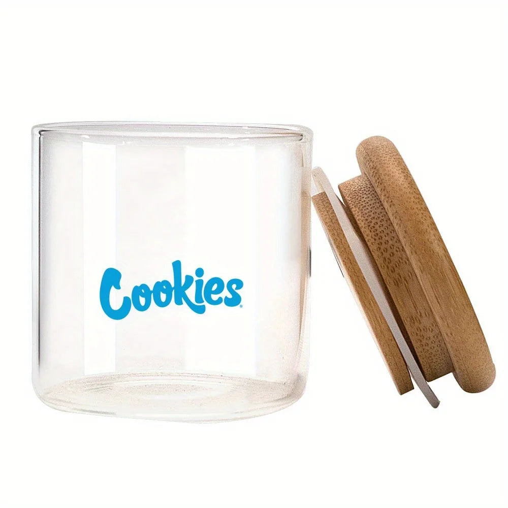 Glass Storage Jars with Airtight Bamboo Lid for Serving Tea, Coffee, Spice, Candy, Cookie