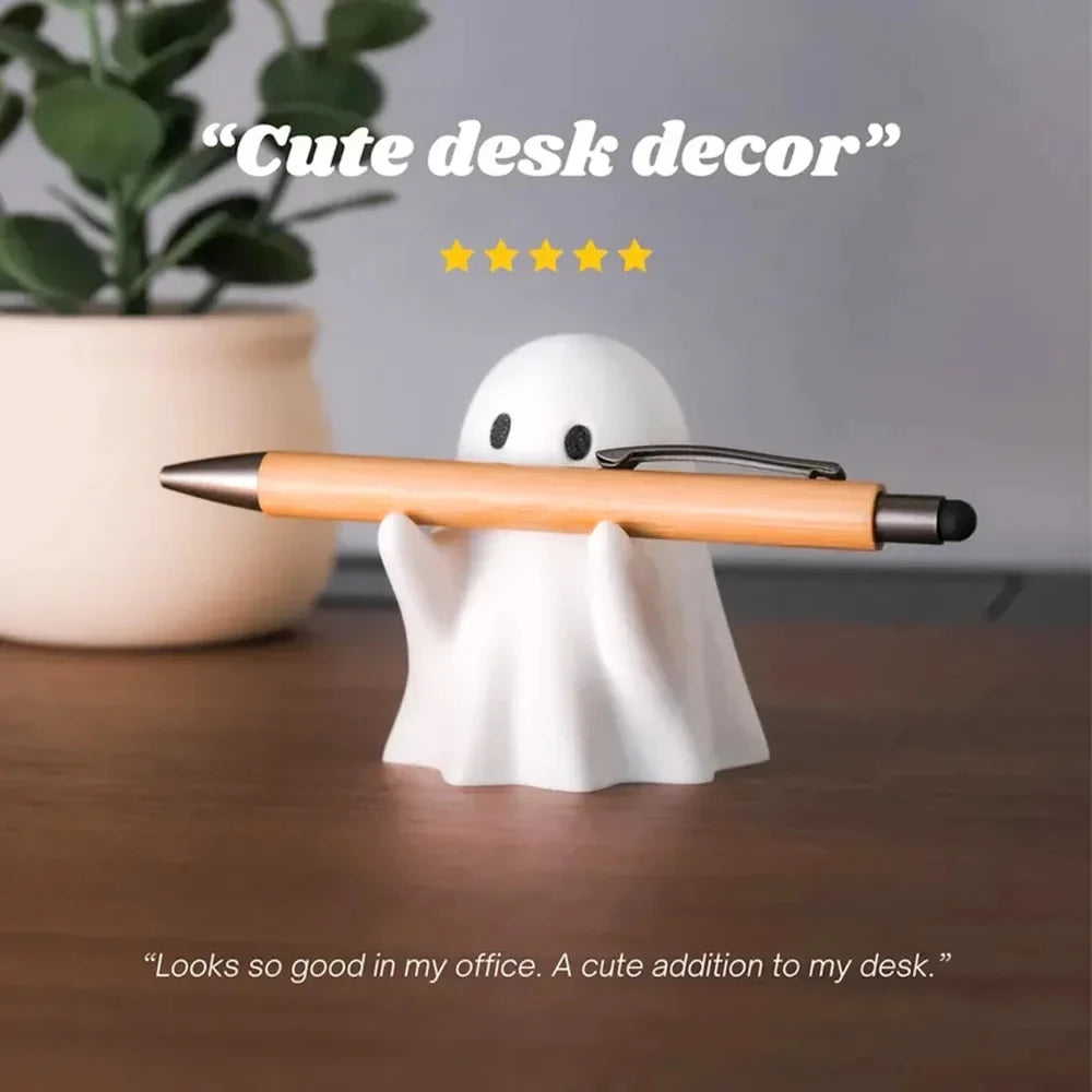 Spooky Ghost Pen Holder Funny Figurine Design Pencil Desk Organizer Accessory Gift for Families And Friends