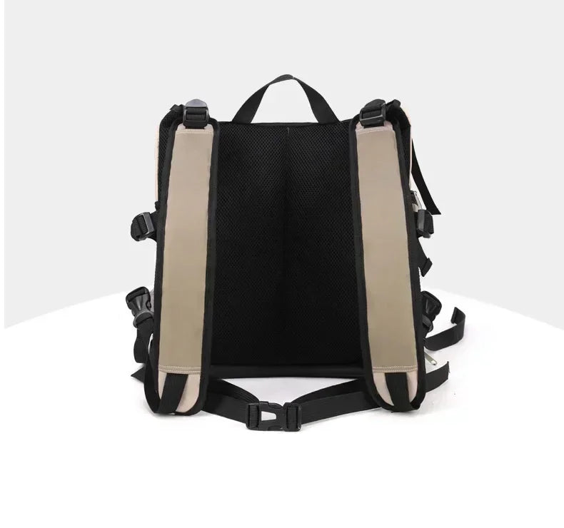 Solid Color Large Capacity Lightweight Cat Bag Go Out Portable Pet Bag Carrier Breathable Oxford Cloth Portable Pet Backpack