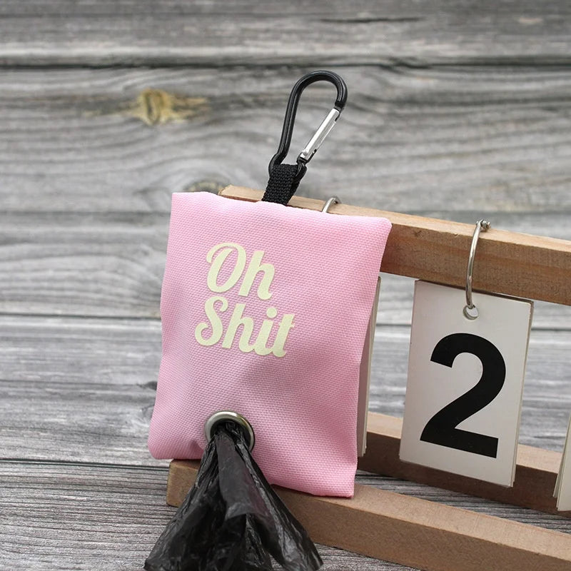 Fun Portable Pet Poop Storage Bag Metal Hanging Buckle Garbage Bag Poop Dispenser Pet Dog Poop Bag Pet Cat Cleaning Accessories