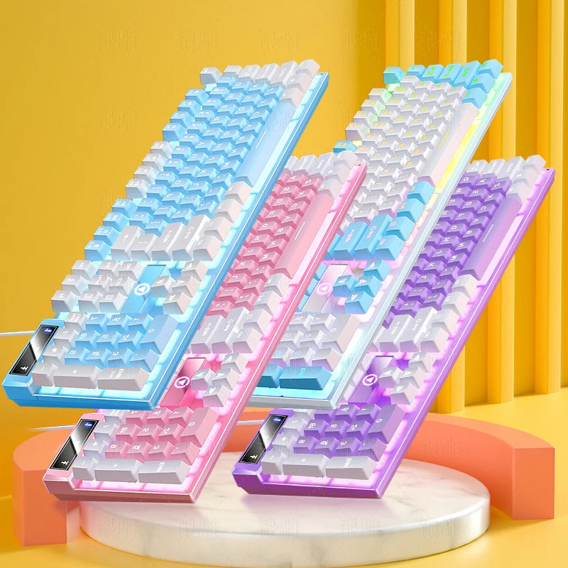 104 Keys Gaming Keyboard Wired Keyboard Color Matching Backlit