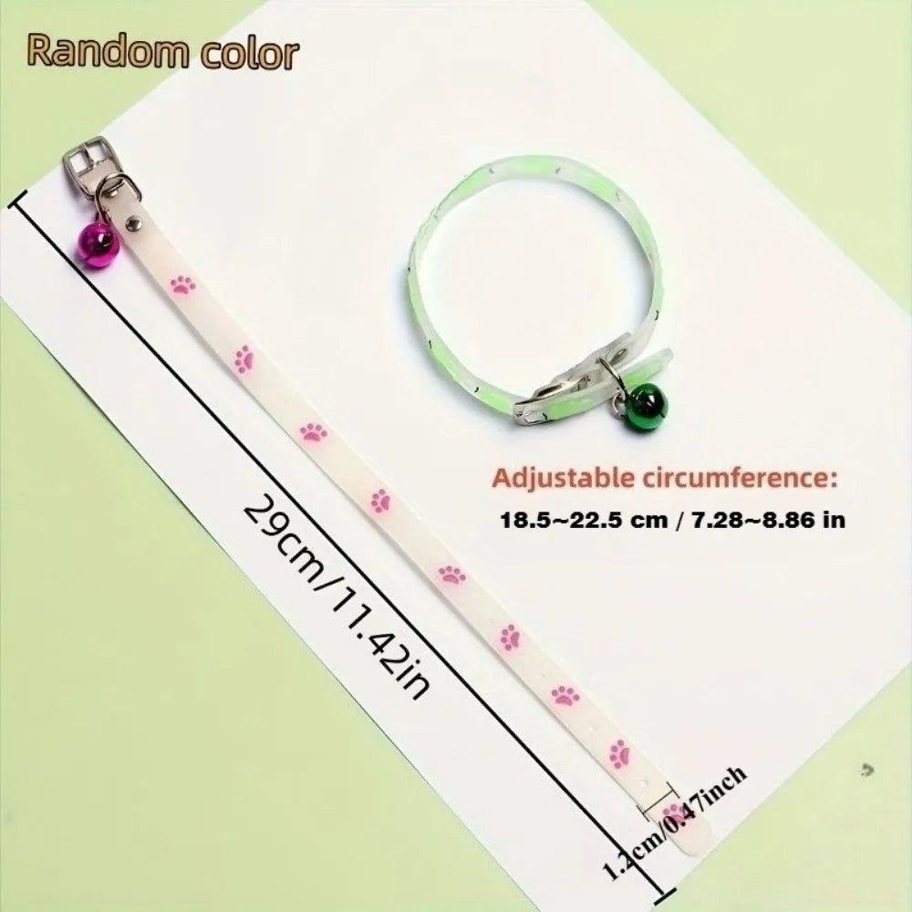 Pet Supplies Adjustable Cat Collar Anti-Loss Silicone Pet Luminous