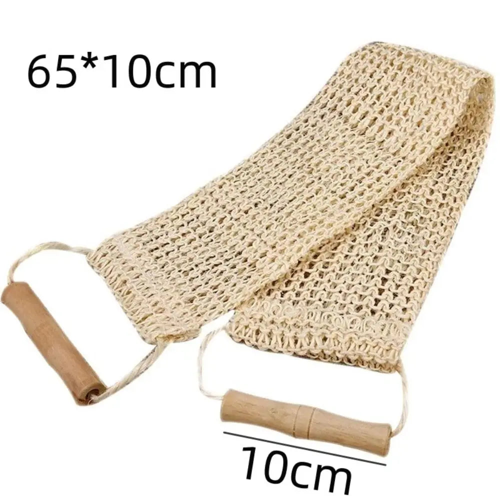 Handle Durable Bathroom Sisal Back Strap Skin Care Shower Scrubber Shower Towel