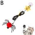 Cat Pet Toy Hanging Door To Relieve Depression Swinging Hanging Elastic Rope Feather Playing Stick Bell Spider for Pet Supplies