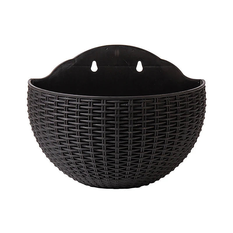 Flower Pot Exquisite Wall-mounted Plastic Wall Hanging Basket Flowerpot For Outdoor Garden Balcony Planter Bucket Home Decor New