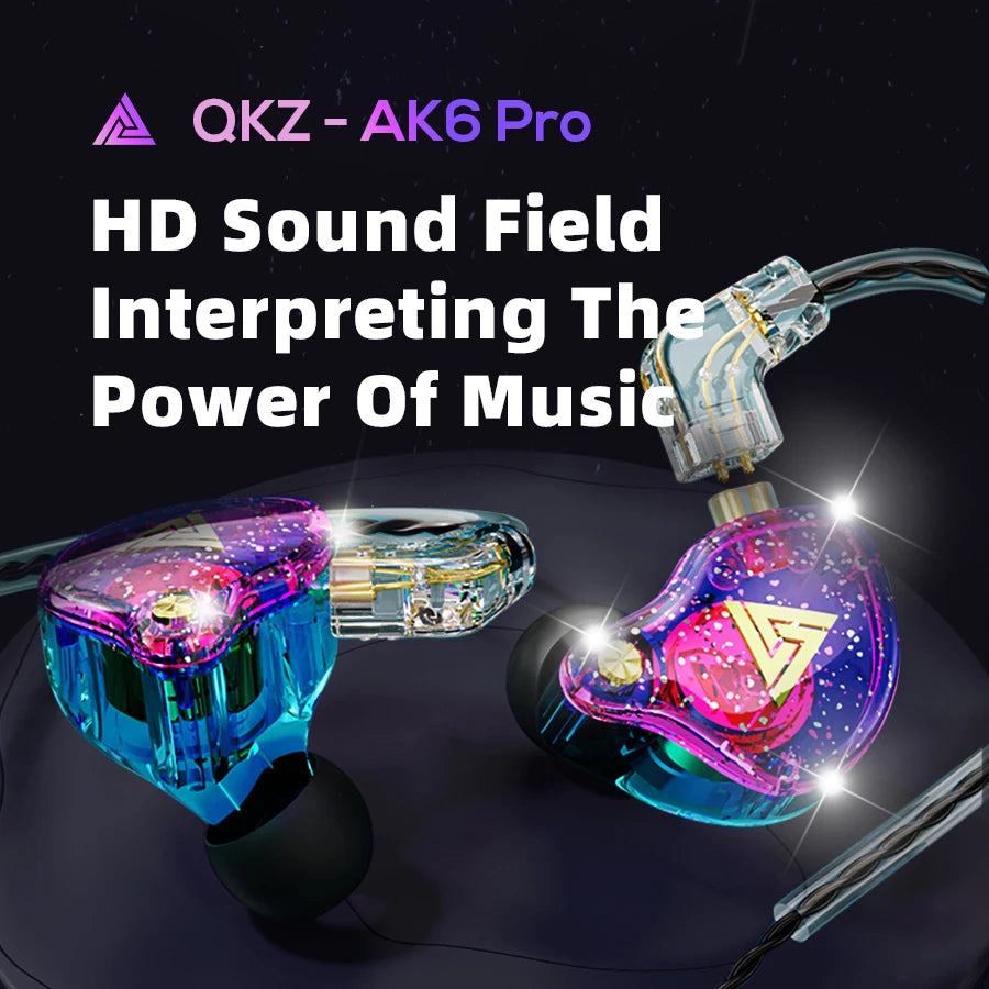 Original QKZ AK6 PRO Wired Earphone HIFI Stereo Headset