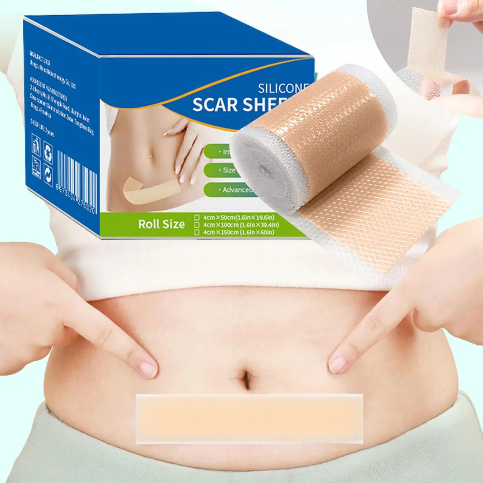 1 Roll Invisible Silicone Scar Sheets Self-Adhesive Scar Cover Tape Reusable and Effective Skin Care Strips