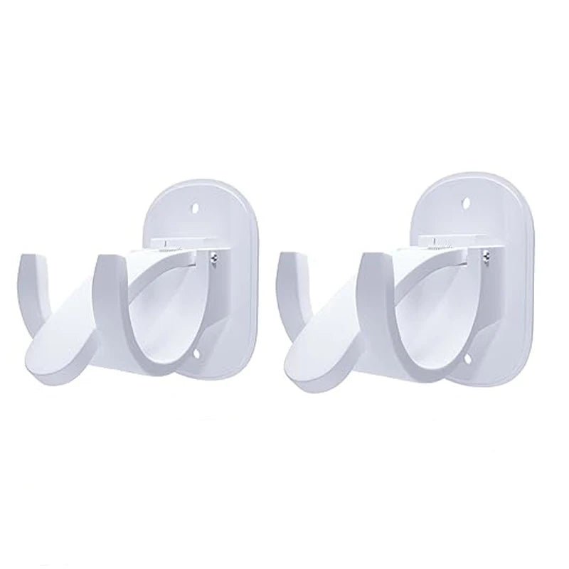 2PCS Curtain Rod Bracket Holder Self Adhesive Wall Mount fits Support Curtain Curtain Rod Curtain Rod Hooks for Bathroom Kitchen