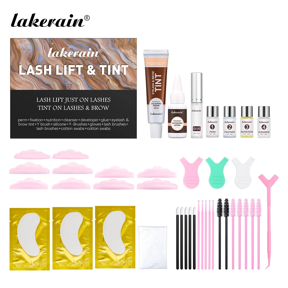 Professional Eyelash Perm &amp; Tint Kit Black Brown Eyebrow