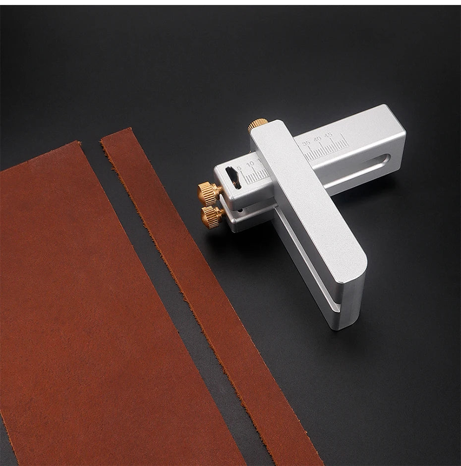 QJH Adjustable Faux Leather Strip Precision Cutting Tool, for DIY Handheld Cutting Belt, Watch Bands & Luggage Straps Craft Tool