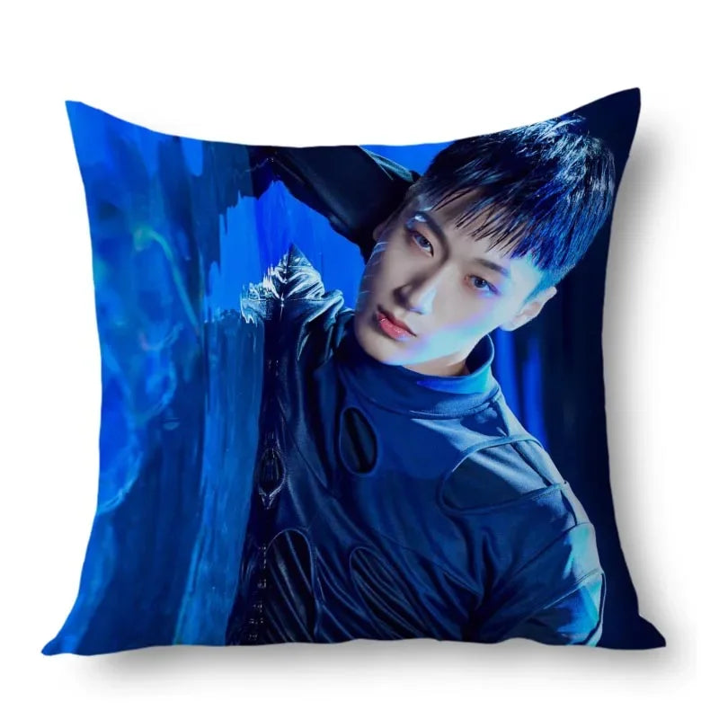 San Ateez Pillow Cover Bedroom Home Office Decorative Pillowcase Square Zipper Pillow Cases Satin Fabric Eco-Friendly WJY