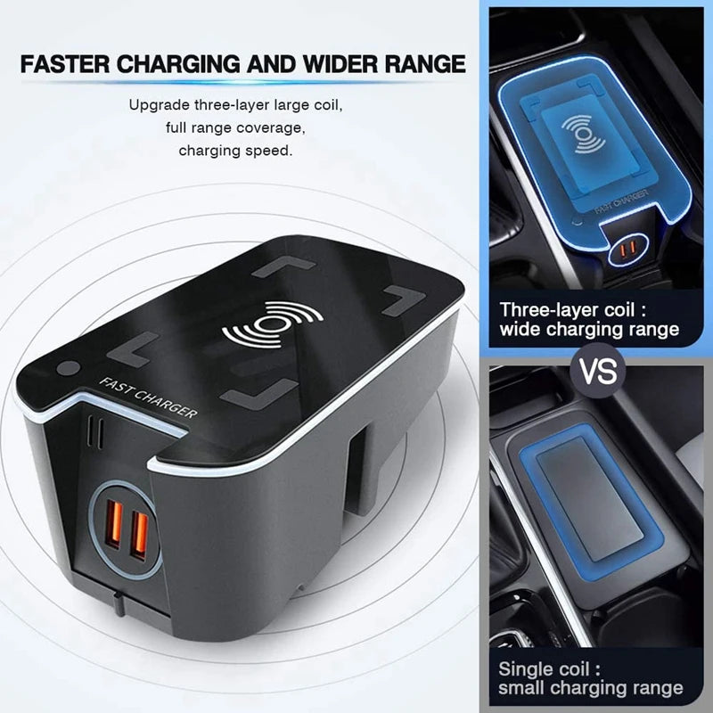 15W Car for Qi Wireless Charger Charging Plate Phone Holder for Volvo XC90 S90 XC60 VC60 S60 V90