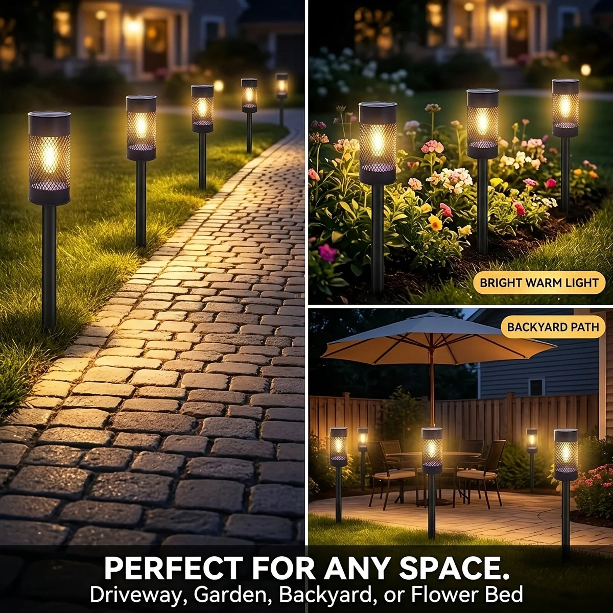 Solar Pathway Lights Metal