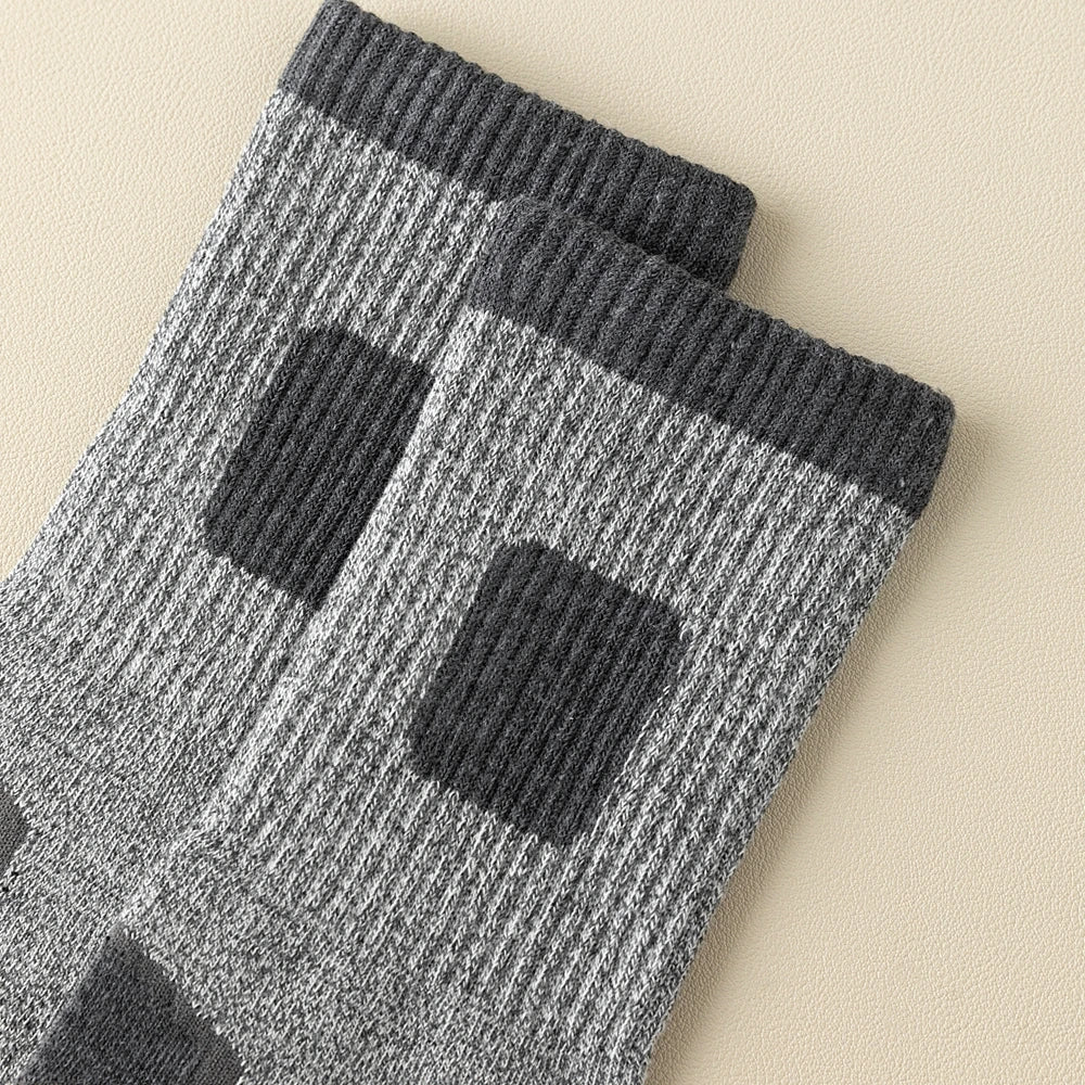 3 Pairs Fleece Toe Socks Men Autumn Winter Warm Five Finger Socks Man High Quality Cotton Sports Crew Socks Running