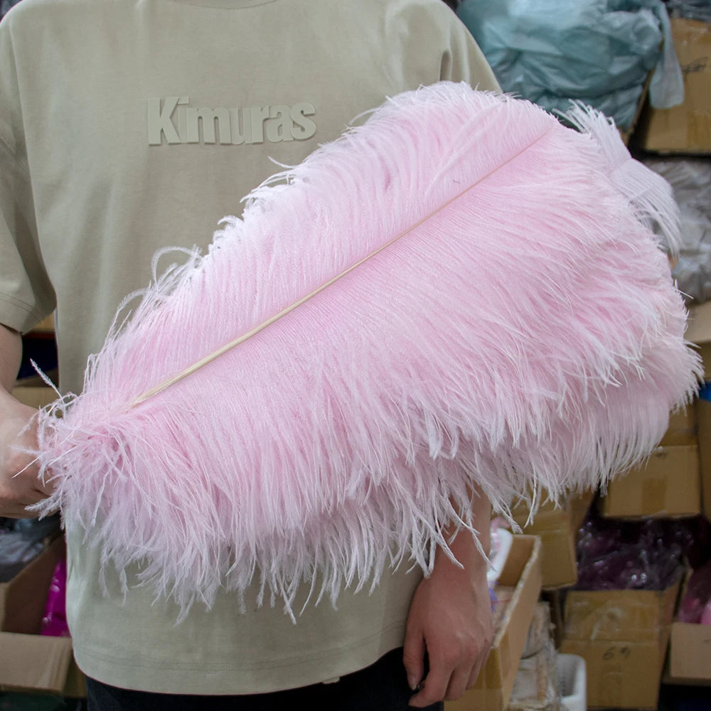 10PCS/Lot White Ostrich Feathers Plume for Wedding Table Centerpieces Carnival Prime Decor  45-50CM 55-60CM Ostrich Plumas Large